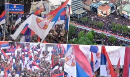 “Srpska te zove”: Stevandić tvrdi da je na skupu bilo 50.000 ljudi, a 5.000 zastava FOTO