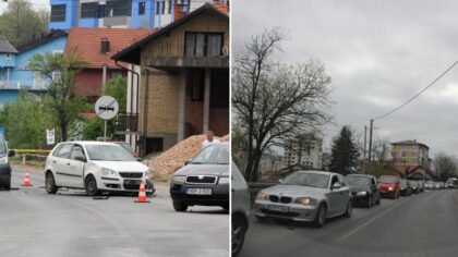 Sudar tri vozila: Nezgoda u centru grada, ima povrijeđenih