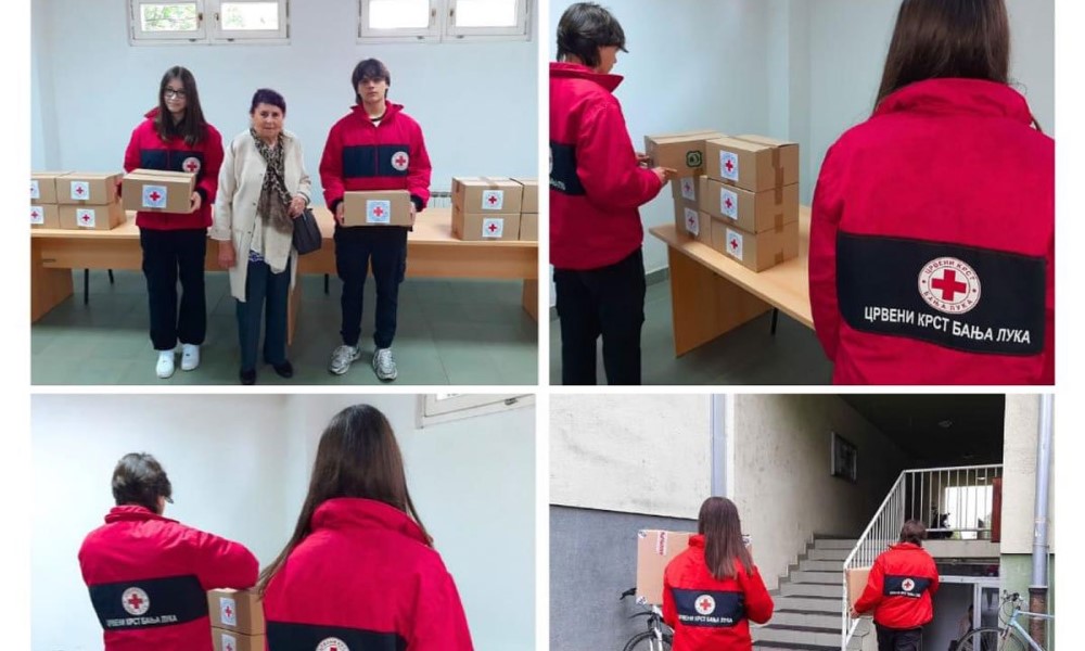 U okviru obilježavanja Nedjelje Crvenog krsta: Volonteri banjalučkog Crvenog krsta dijelili pakete