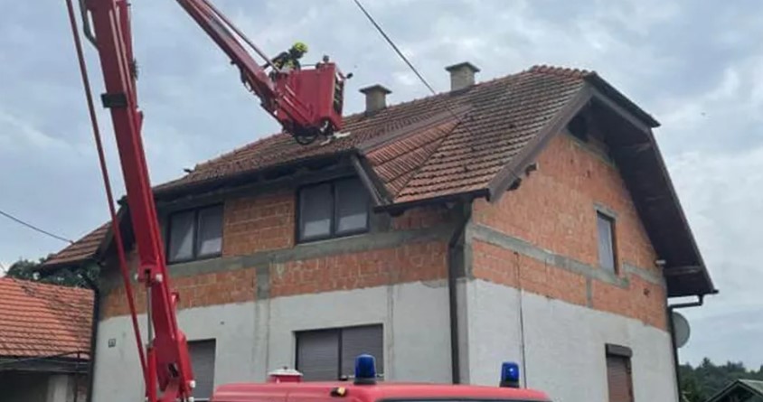 Tužno! Grom ubio rodu u gnijezdu na krovu kuće FOTO