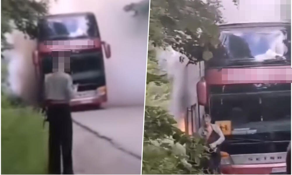 Svi učenici bezbjedni: Ugašen požar na autobusu