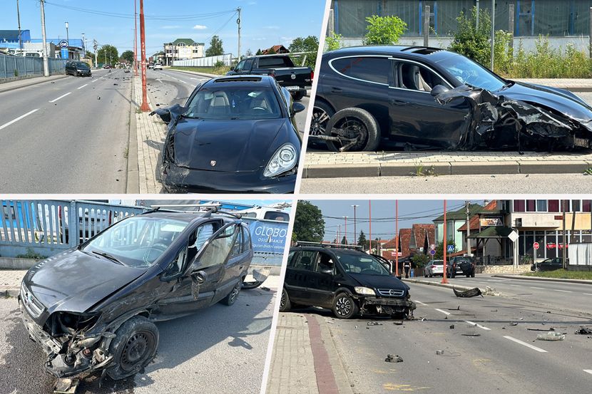 Teško povrijeđena jedna osoba: “Poršeu” otpao točak od siline udara u “opel”