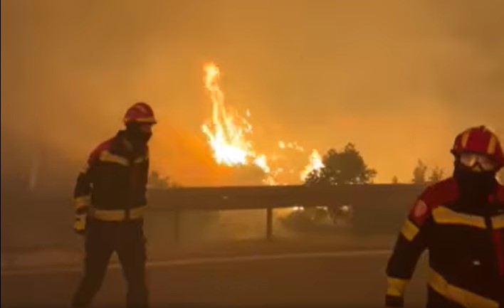 Prva linija požara: Evo kako izgleda borba sa vatrenom stihijom kod Tučepa VIDEO