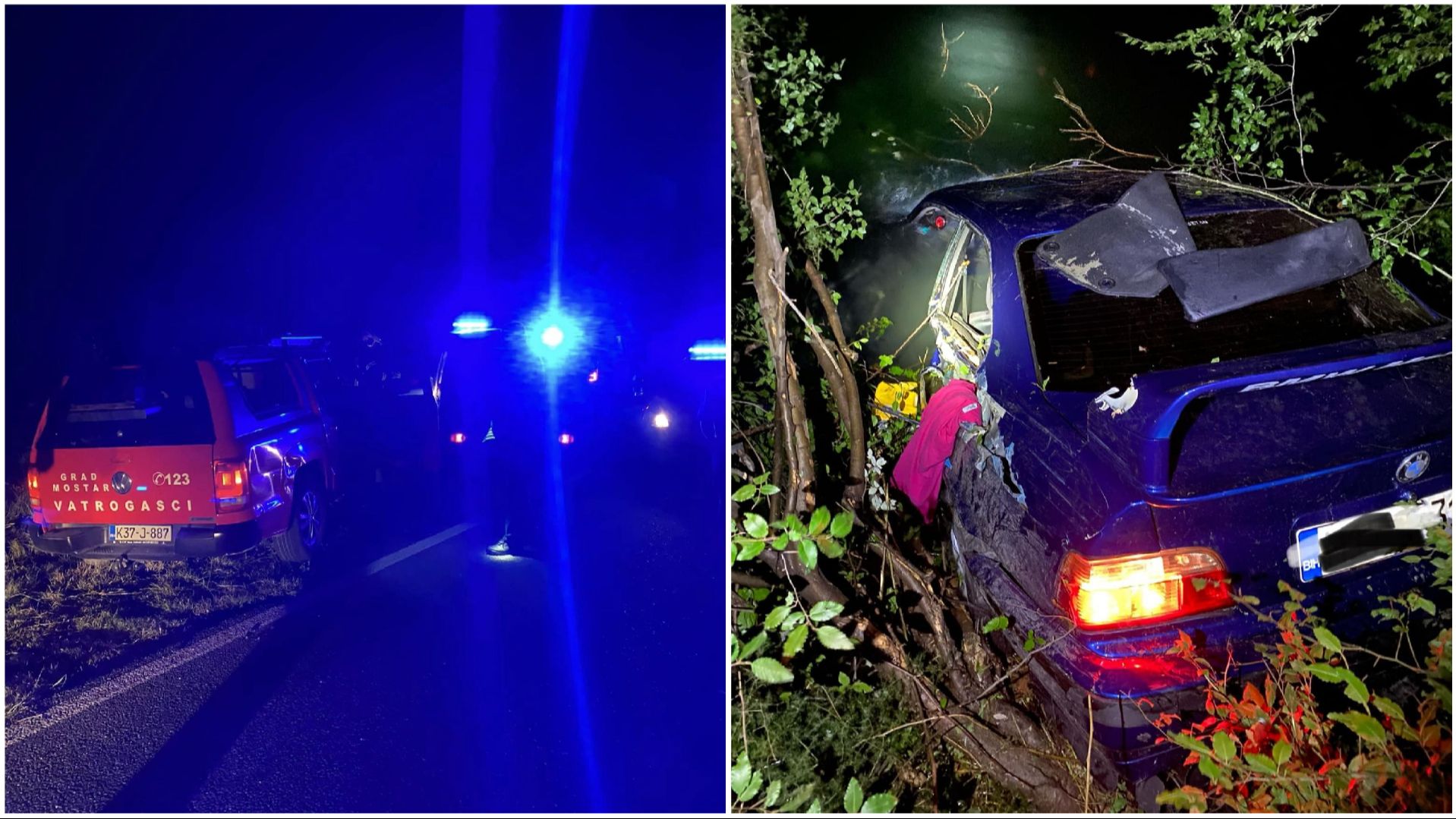 “BMW” završio u jezeru: U sudaru tri vozila dvije osobe povrijeđene