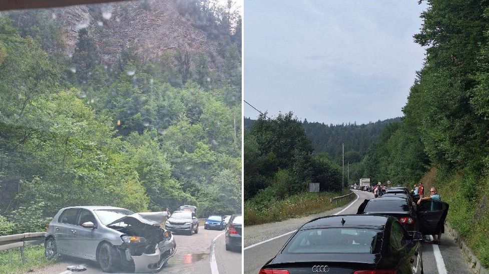 Teška nesreća, sudar tri vozila: Povrijeđeno više osoba, nastale velike gužve
