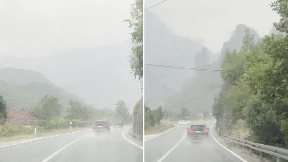 Veliko nevrijeme na putu Mostar – Jablanica: Padaju snažna kiša i grad VIDEO