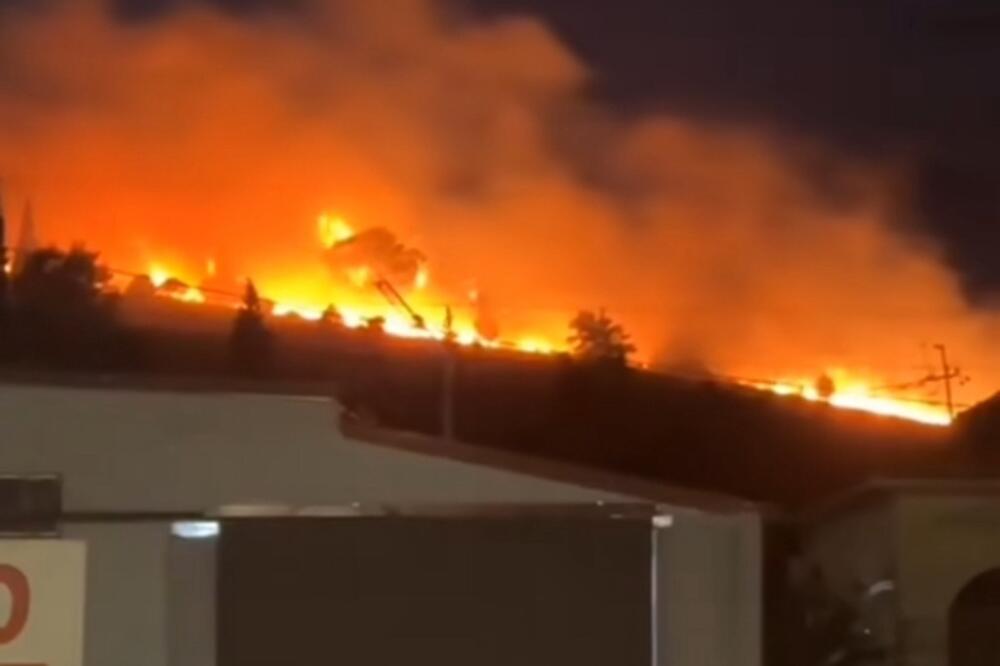 Veliki požar u Podgorici: Palili vatromet pa umalo izazvali katastrofu