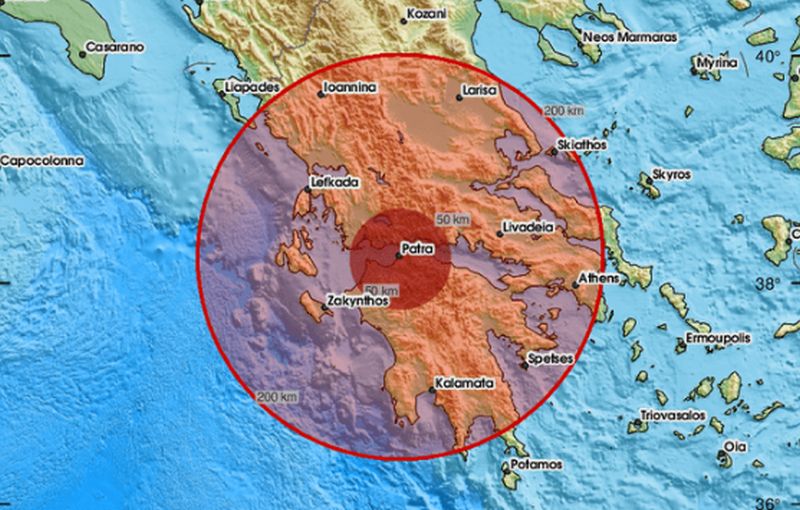 Jak zemljotres pogodio Grčku: Evo gdje je bio epicentar