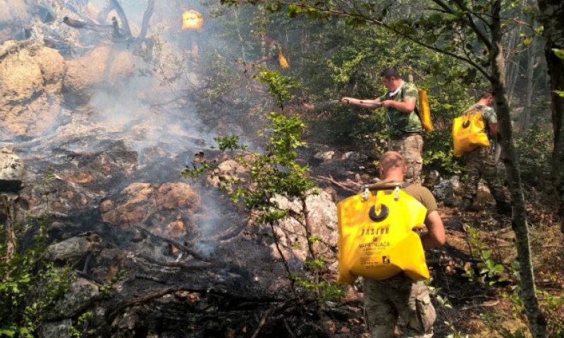 Vatra ozbiljno prijeti: Bukti požar između Budve i Cetinja, teren nepristupačan za gašenje