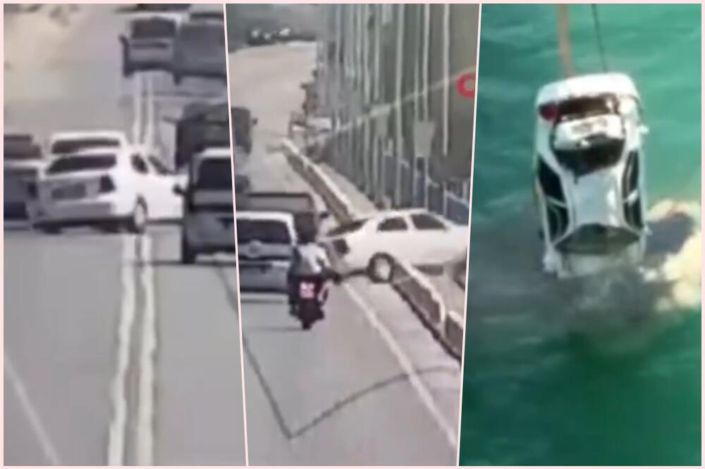 Porodica poginula u Turskoj: Automobil probio ogradu i sletio sa mosta UZNEMIRUJUĆI VIDEO