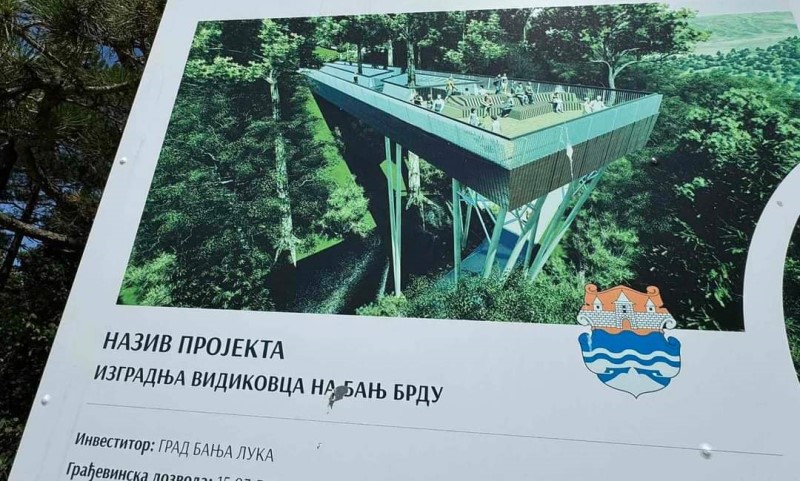 Pri kraju radovi na vidikovcu na Banj brdu: “Ovo će postati nova razglednica Banjaluke”