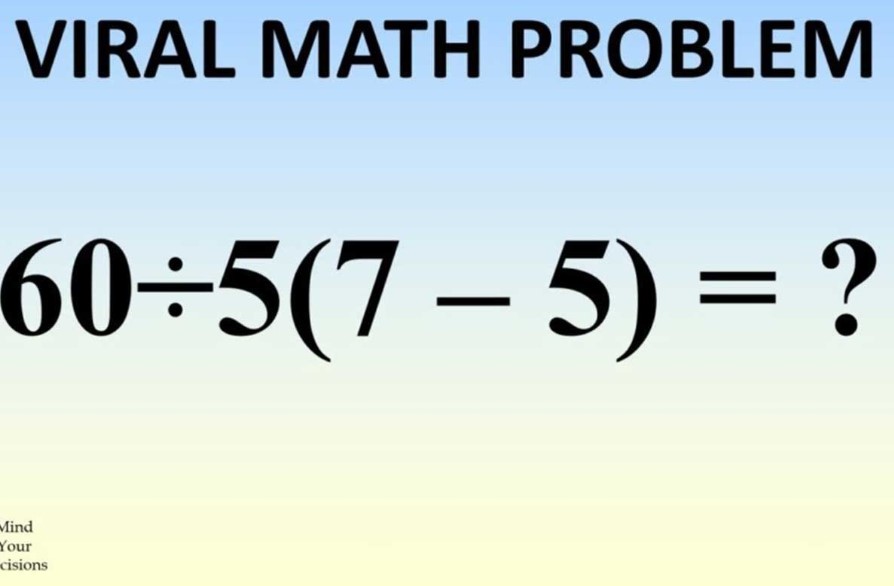 Mnogima zadaje muke: Znate li rješenje ove matematičke mozgalice VIDEO