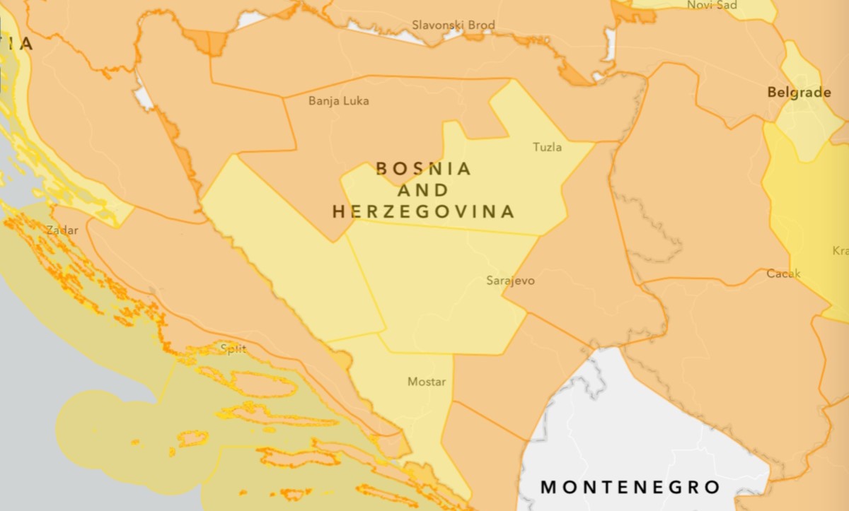 Očekuju se obilne padavine i jak vjetar: Izdat narandžasti meteoalarm za cijelu BiH