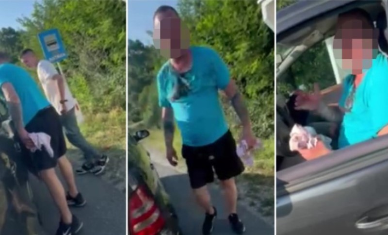 Šokantan snimak obilazi društvene mreže! Otac i sin se potukli pored puta VIDEO