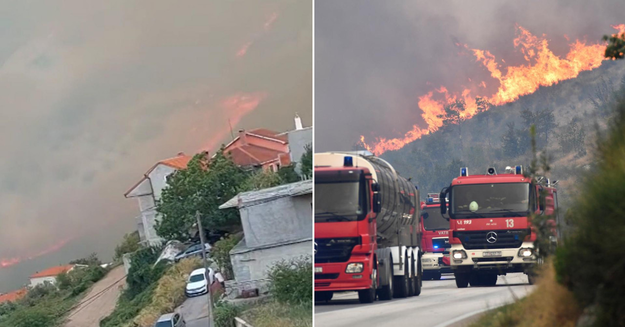 Širi se požar kod Splita: Mještani brane kuće VIDEO