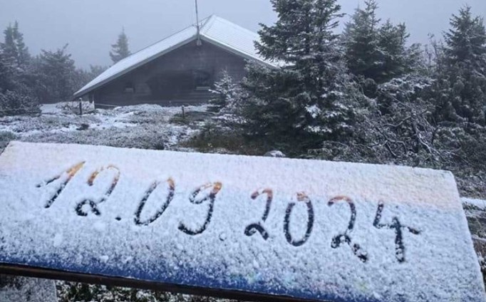 Nagla promjena vremena: Pogledajte prvi snijeg u Sloveniji FOTO