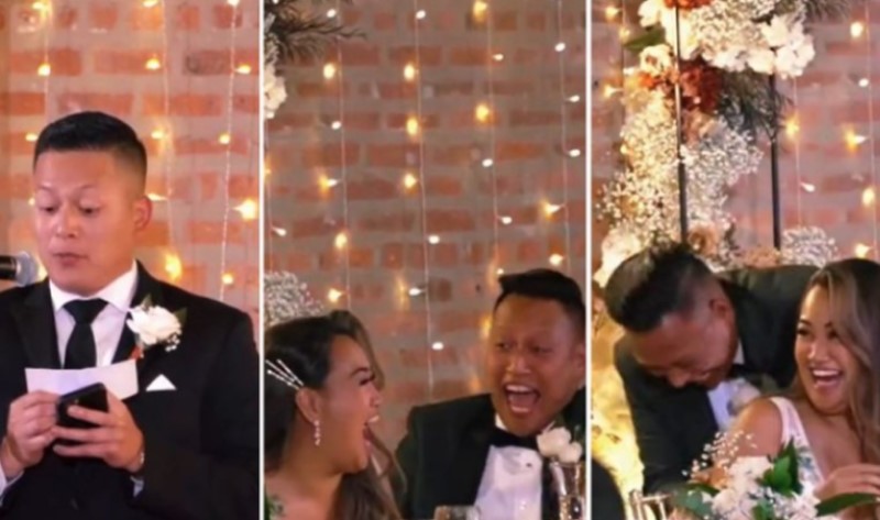 Kum pročitao specijalnu poruku, mladenci vrištali od smijeha: “Tvoje striptizete” VIDEO