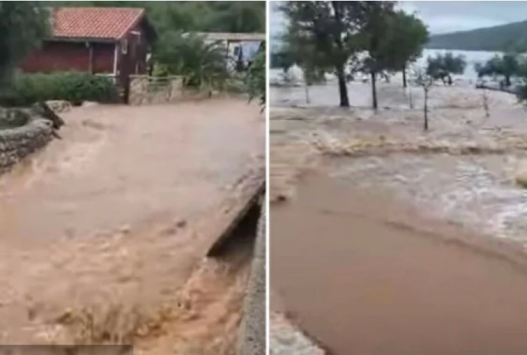 Zastrašujuće scene u Obrovcu: Bujica nosila sve pred sobom VIDEO
