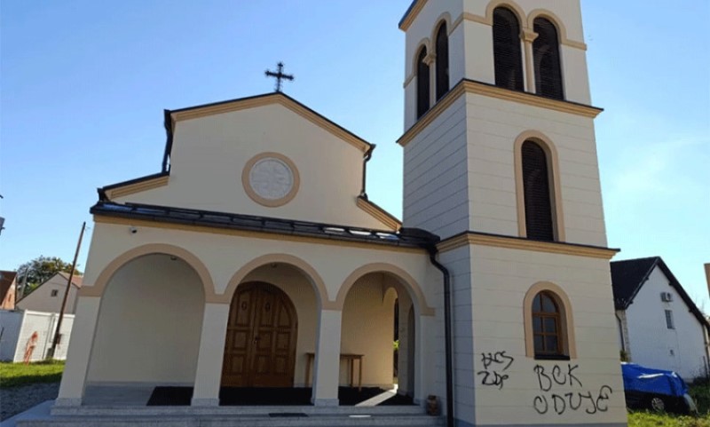 Ogorčenje zbog vandalskog čina: Na pravoslavnoj crkvi osvanuli ustaški grafiti
