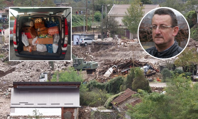 Šinik za desetku! Kombi pun humanitarne pomoći iz Gradiške stigao u Jablanicu FOTO