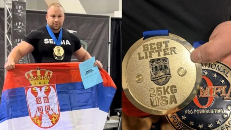 Zlatna medalja za Miloša: Srbin postao najjači čovjek u SAD-u