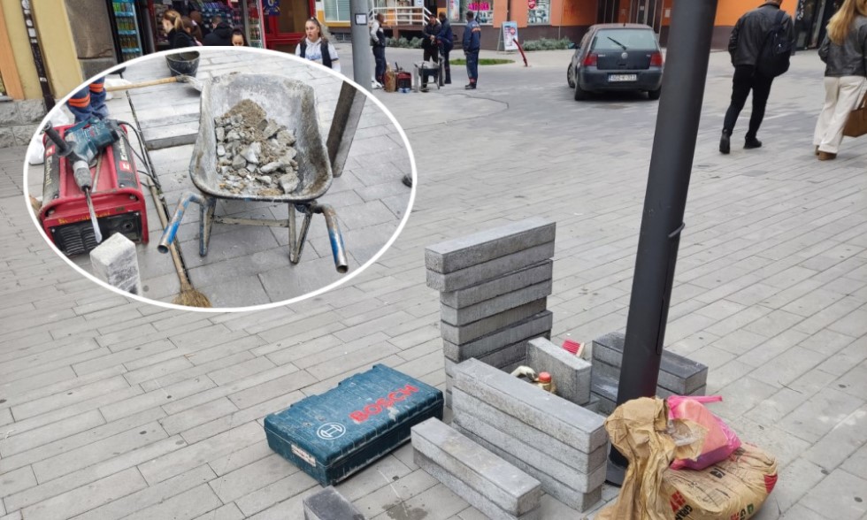 Graditeljski cirkus na banjalučki način: Već popucale ploče na novom šetalištu FOTO