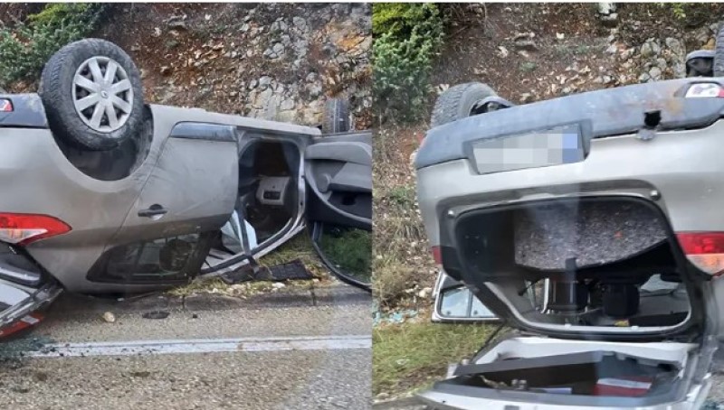 Teška saobraćajka u ovom dijelu BiH: Automobil završio na krovu, četvoro povrijeđeno