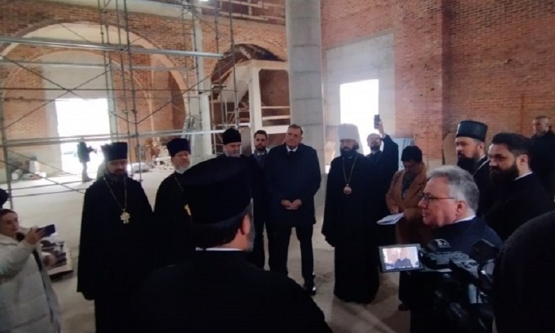 Dodik i Kalabuhov u Banjaluci: Obišli gradilište srpsko-ruskog hrama