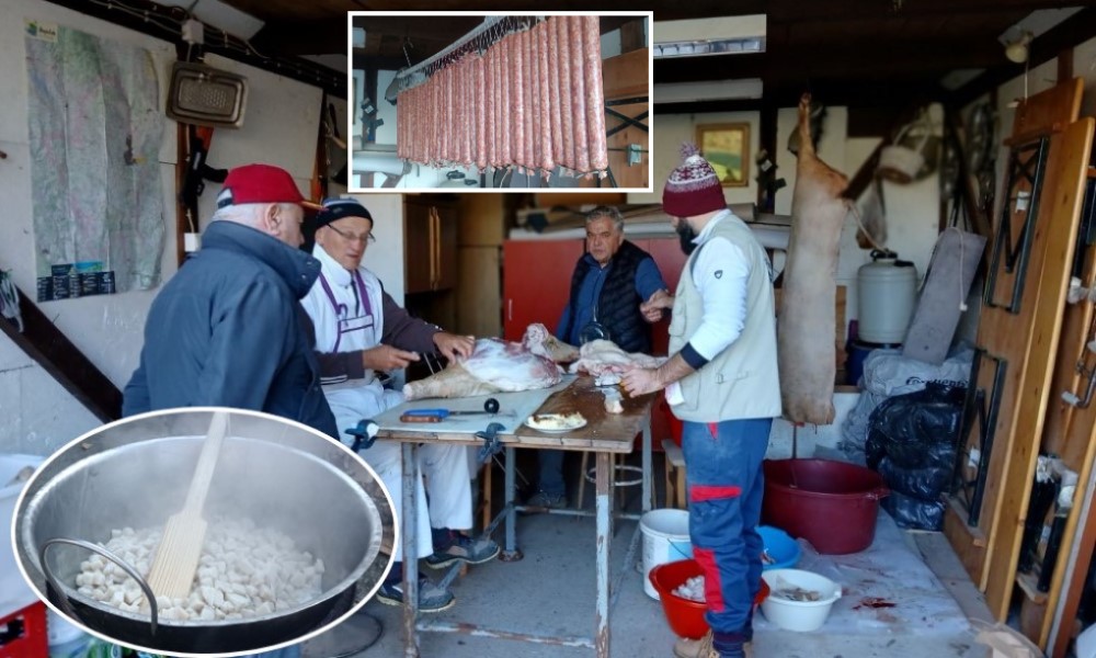 Ni svinjokolj nije što je nekad bio: Ovako to rade Savići u okolini Banjaluke FOTO