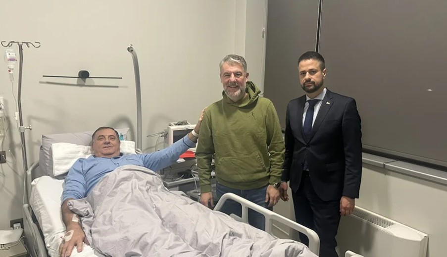 Dodika u bolnici posjetili Amidžić, Šeranić i vladika Sergije: “Mnogo mi znači podrška prijatelja” FOTO