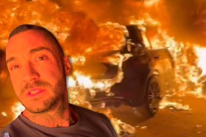 Jodžir ponovo šokirao objavom: Snimao se dok je vatra gutala njegov auto VIDEO