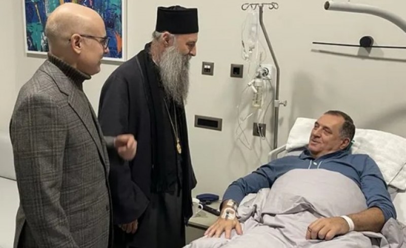 Premijer Srbije i patrijarh Porfirije posjetili Dodika u bolnici: “Dobro sam sad” VIDEO