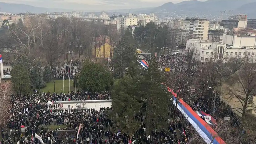 Podrška institucijama Srpske: Pogledajte kako miting izgleda iz vazduha VIDEO