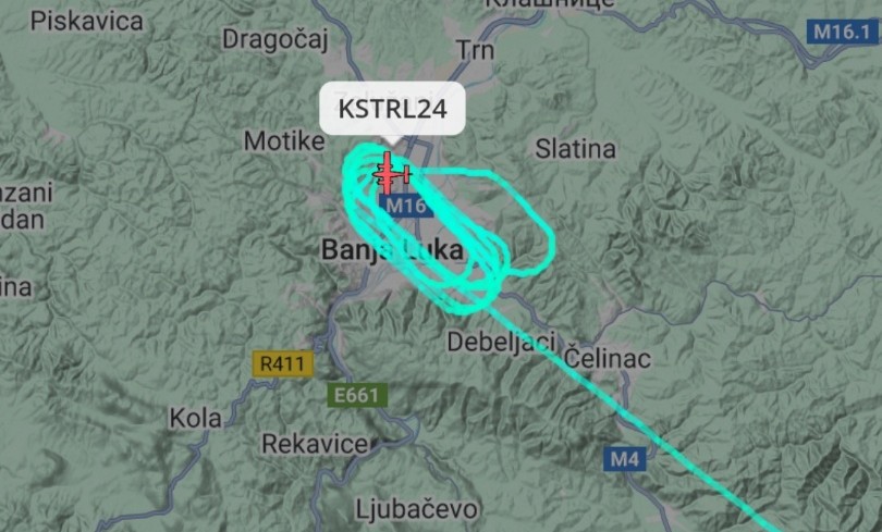 Kao i za Dan Republike: Isti avion iz Sarajeva ponovo kruži nad Banjalukom FOTO