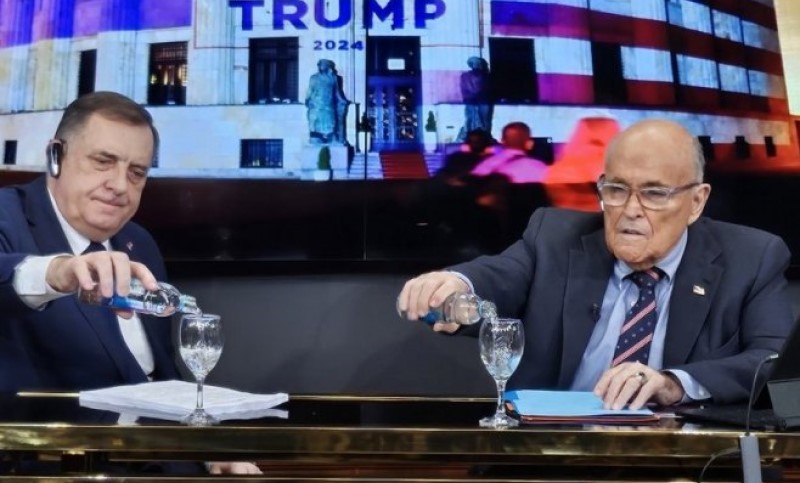 Jedan od najboljih Trampovih prijatelja! Počelo snimanje podkasta Đulijanija sa Dodikom