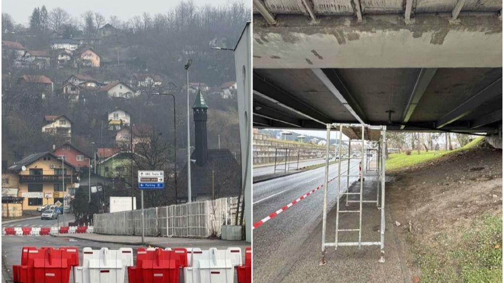 Nadvožnjak u katastrofalnom stanju: Pokidane sajle, prijeti obrušavanje