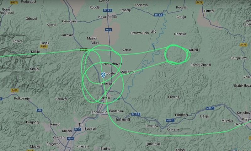 Misteriozni avion ponovo kruži: Poletio iz Sarajeva, a evo kako je kružio iznad Laktaša