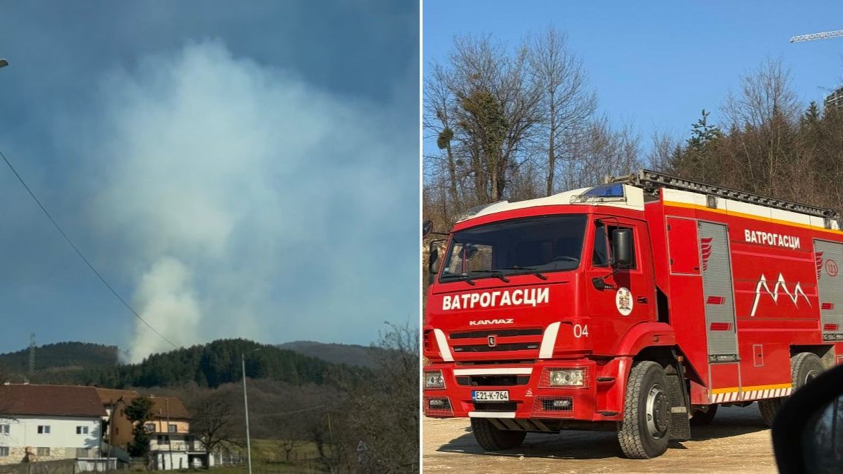 Požar u minskom polju na Trebeviću: Vatrogasci nisu sigurni mogu li proći do zahvaćenog područja