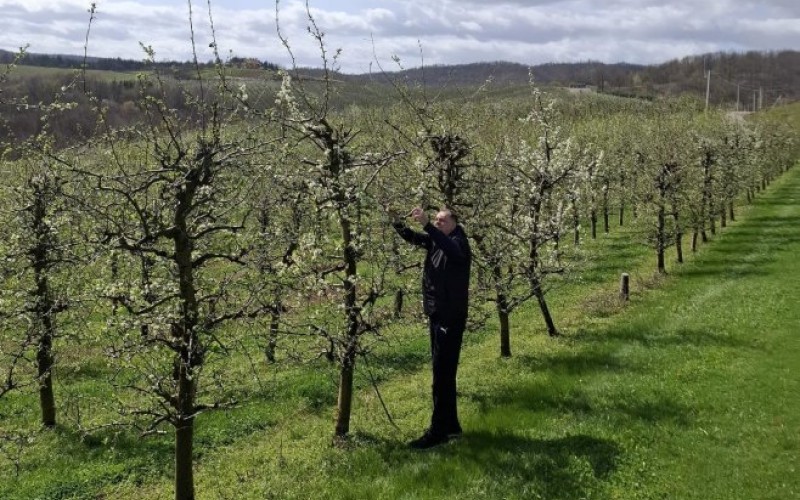 Dodik zadovoljan cvjetanjem u voćnjaku: Biće ovo dobra godina VIDEO