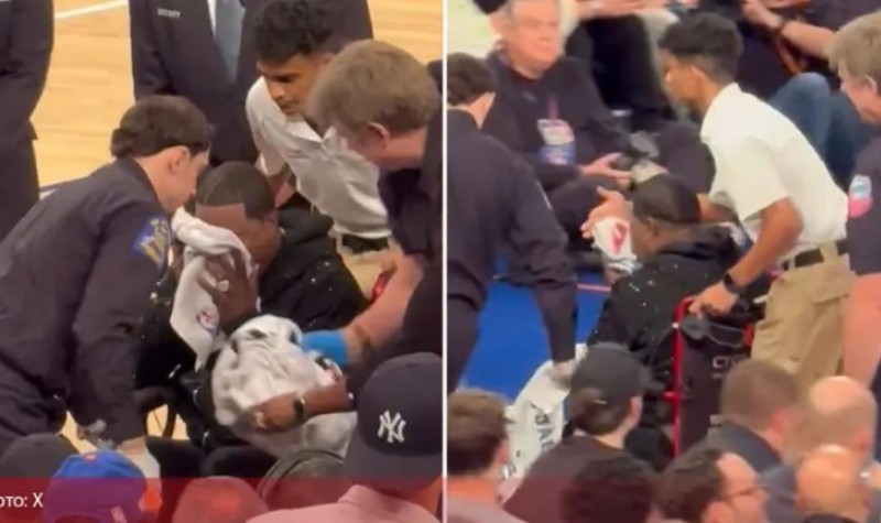 Sa krvavim rukama ga odnijeli sa NBA meča: Počeo da povraća, ljekari odmah reagovali VIDEO