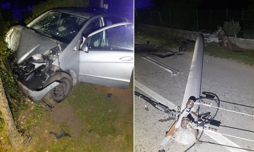 Pola sela ostalo bez struje: Pijani vozač automobilom udario u banderu