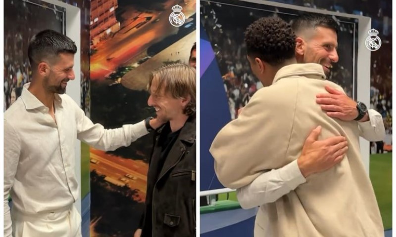 Dočekan srdačno: Đoković se poslije meča družio sa igračima Real Madrida VIDEO