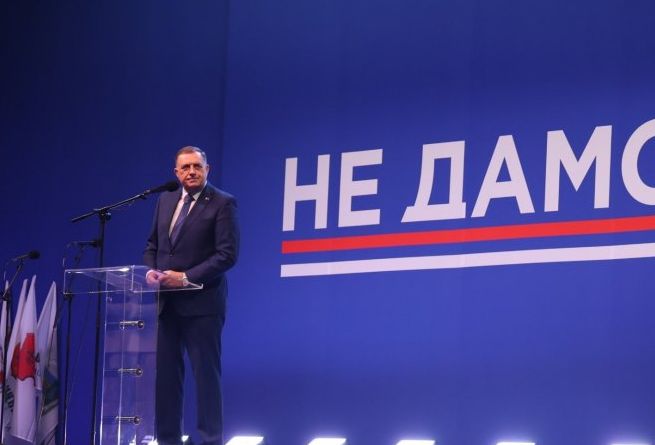 Skup “Ne damo Srbiju”, Dodik poručio: Srbija ne smije da bude zaustavljena
