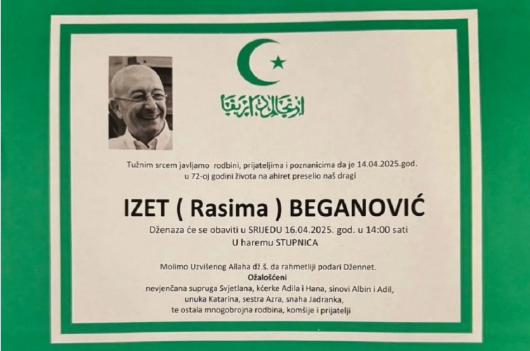 Biznismen iz Banjaluke preminuo nakon teške bolesti: Sutra sahrana Izeta Beganovića