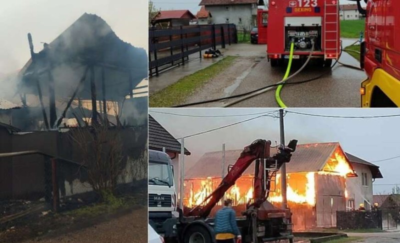 Strašna drama na rano jutro! Gorjela garaža, a onda se vatra proširila i na kuću