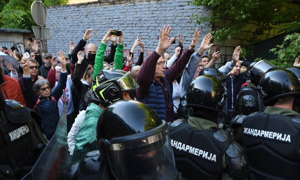 Zgradu čuva policija: Nastavljena blokada suda u Novom Sadu