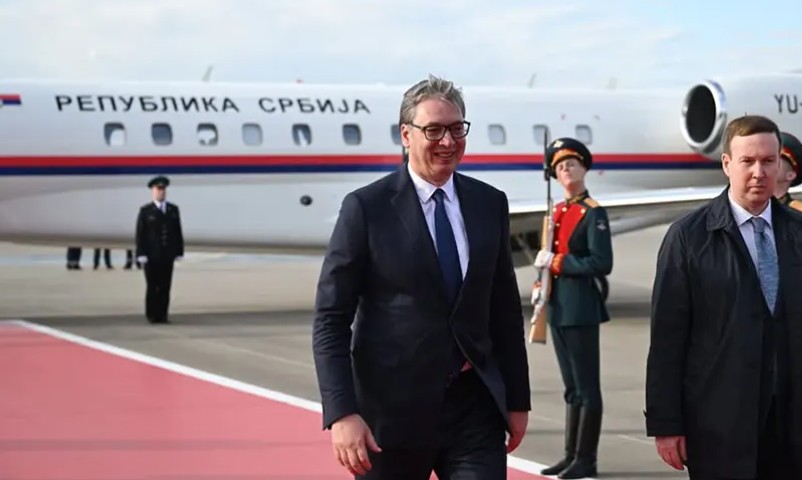 Zakazan sastanak sa Putinom: Predsjednik Srbije stigao u Moskvu