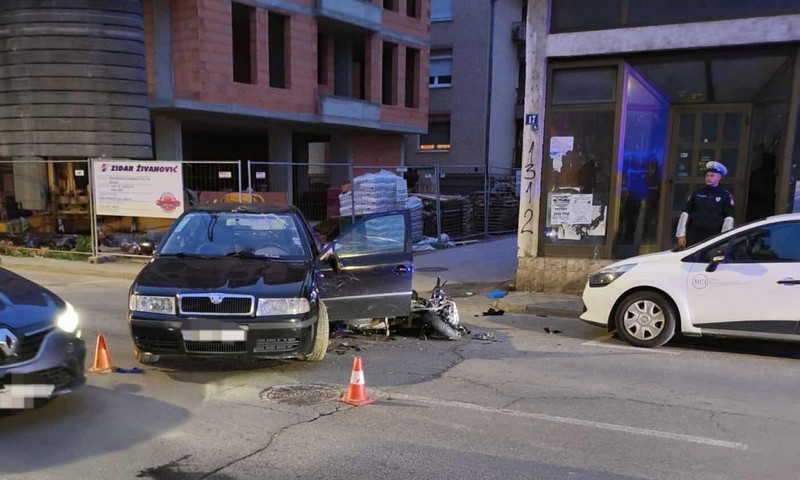 Saobraćajka u Bijeljini: Povrijeđen maloljetni vozač mopeda