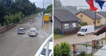 Ulice pod vodom: Jaka kiša zahvatila Dalmaciju i Petrinju