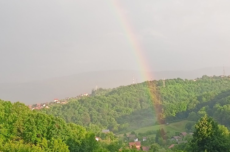 Oblaci se razilaze: Duga iznad Banjaluke nakon jakog pljuska